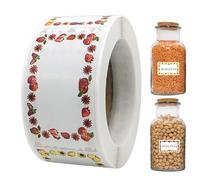 Étiquettes pour récipients alimentaires - Rouleau rectangulaire, autocollant facile à décoller, date inscriptible | Joint de marquage adhésif, outil d'inventaire de cuisine pour confiture, huile