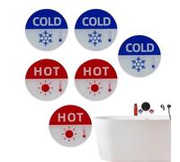 Étiquettes pour robinets chauds et froids - identifiants en acrylique, faciles à appliquer et à enlever, adaptés pour la maison, les chambres d'hôtes, les hôtels, les salles de bains | autocollants