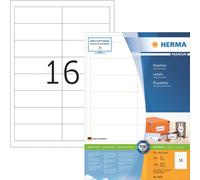 Étiquettes Premium A4, blanches 97x33,8 mm papier mat 3200 pcs.