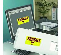 Étiquettes repositionnables 99,1 x 38,1 mm Avery L7263Y-25 - Boîte de 350 - Jaune