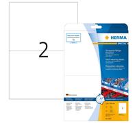 Herma 4693 Etiquette plastique 210 x 148 mm film de polyester blanc 50 pc(s) fixation extra-forte imprimante laser, imprimante