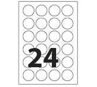 Étiquettes rondes diamètre 40 mm 2400 pastilles autocollantes blanc format a4 100 feuilles de 24 étiquette ronde 40 mm cercle de diamètre 4 cm etiquette adhésive pour imprimantes Laser et Jet d'encre