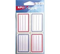 APLI Étiquette adhésive écolier 37923 – 36x56 mm – Pochette 2, Lot de 4 assorties