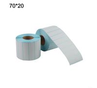 Étiquettes thermiques directes 70 x 20 mm imperméables et résistantes à l'huile pour impression de codes-barres - Rouleau de 2000 feuilles pour imprimante d'étiquettes