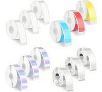 Étiquettes thermiques multi-tailles 12x40/14x30/15x50 mm, autocollants adhésifs en papier transparent/holographique/couleur, imperméables et résistants à l'huile, compatibles avec Phomemo D30/Q30/Mark