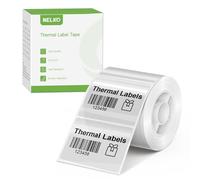 Étiquettes thermiques pour étiqueteuse Nelko PM220 - 40 x 30 mm - Imperméable - Ruban d'étiquettes multi-usages - 1 rouleau de 230 feuilles de papier thermique autocollant (transparent)