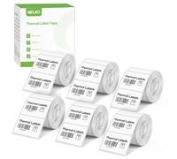 Étiquettes thermiques pour étiqueteuse Nelko PM220, 40 x 30 mm, imperméables et multi-usages, 6 rouleaux de papier thermique autocollant (blanc)