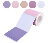 Étiquettes Thermiques Rondes, 50x50mm Autocollants Ronds 5 Couleurs pour Imprimantes M110/M100/M220/M108/M221 pour Petites Entreprises Pâtisserie Bougies Logos Emballages 140 Étiquettes/Rouleau