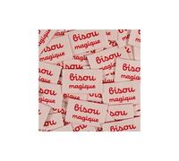 Etiquettes tissées ikatee - Bisou Magique - x5(...) -