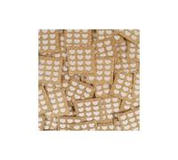 Etiquettes tissées ikatee - Coeurs écrus - x5(...) -