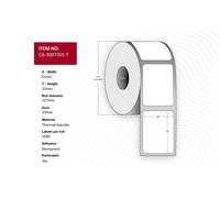 Étiquettes transfert thermique 51 x 25 mm perforées, 8 rouleaux