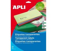 Étiquettes Transparentes Permanentes 99,1 X 38,1 Mm 10 Feuilles