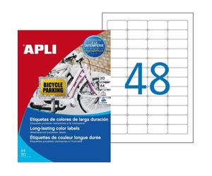 Etiquettes ultra-résistantes laser 45,7 x 21,2 mm jaunes Apli - Pochette de 960