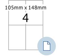 Étiquettes universelles HERMA DATAPRINT 105 x 148,5 mm blanc 2.000 étiquettes