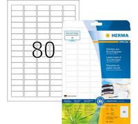 Étiquettes universelles HERMA Recyclage 35,6 x 16 mm 20 feuilles blanc 1.600 étiquettes