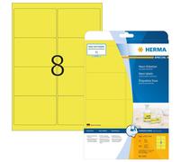 Étiquettes universelles HERMA SPECIAL 99,1 x 67,7 mm jaune fluo 160 étiquettes