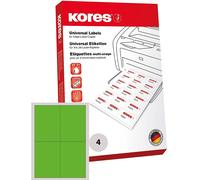 Étiquettes universelles Kores 105 x 148 mm sans marge vert 400 étiquettes sur 100 feuilles
