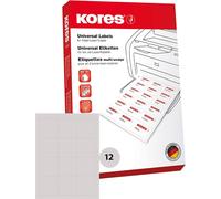 Étiquettes universelles Kores 70 x 70 mm blanc 1.200 étiquettes sur 100 feuilles