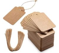 Étiquettes Volantes En Papier Kraft Avec Ficelle - 100 Pièces