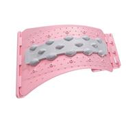 Étirement dorsal réglable à 4 niveaux - Planche de soutien lombaire à 4 leviers - Design de soulagement de la pression de la colonne vertébrale - Rose