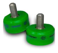 ETISPORT Paire de Freins Professionnels pour Rink Hockey fabriqués en Caoutchouc de Haute résistance. Légers et de Haute qualité. Pas de Filetage Standard 16x1,25 mm. (Vert Fluo)