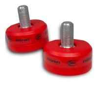 ETISPORT Paire de Freins Professionnels pour Rink Hockey fabriqués en Caoutchouc de Haute résistance. Légers et de Haute qualité. Pas de Filetage Standard 16x1,25 mm. (Rouge)