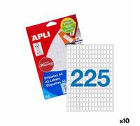 Etisuettes Apli Blanc Papier 15 Volets 8 x 12 mm [10 Unités]