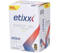 Etixx Energy Gel + Sodium Citron Vert | énergétique avec sodium supplémentaire Gel(S) 12x40 ml