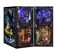 ETKVR Book Nook Kit,Kit Miniature à Monter, Puzzle 3D en Bois Style Maison de Poupée, Allée Miniature à Insérer dans Une Bibliothèque,Décoration pour Adultes et Ados - Créatures Magiques Bêtes
