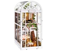 ETKVR Book Nook Kit,Kit Miniature à Monter, Puzzle 3D en Bois Style Maison de Poupée, Allée Miniature à Insérer dans Une Bibliothèque,Décoration pour Adultes et Ados - Café
