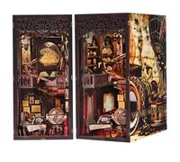 ETKVR Book Nook Kit,Kit Miniature à Monter, Puzzle 3D en Bois Style Maison de Poupée, Allée Miniature à Insérer dans Une Bibliothèque,Décoration pour Adultes et Ados - Voyage Souvenirs