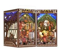 ETKVR Book Nook Kit,Kit Miniature à Monter, Puzzle 3D en Bois Style Maison de Poupée, Allée Miniature à Insérer dans Une Bibliothèque,Décoration pour Adultes et Ados - Bureau des Affaires Félines