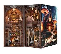 ETKVR DIY Book Nook Kit, BooknookMaison de Poupées Miniatures en Bois | Maisons a Construire avec Meubles et lumière LED, Miniature House Cadeau de Bricolage pour Adultes - Dwarf's House