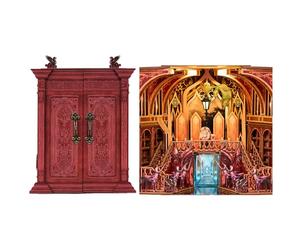 ETKVR DIY Book Nook Kit, BooknookMaison de Poupées Miniatures en Bois | Maisons a Construire avec Meubles et lumière LED, Miniature House Cadeau de Bricolage pour Adultes - Magic Wardrobe