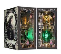 ETKVR DIY Book Nook Kit, Maison de Poupées Miniatures en Bois,Maisons a Construire avec Meubles et lumière LED, Booknook Miniature House Cadeau de Bricolage pour Adultes - Société Divination Tarots