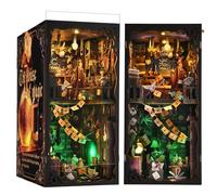 ETKVR DIY Book Nook Kit, Maison de Poupées Miniatures en Bois,Maisons a Construire avec Meubles et lumière LED, Booknook Miniature House Cadeau de Bricolage pour Adultes - La Maison de la Magie