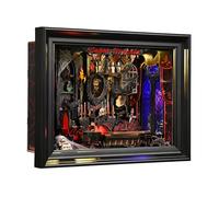 ETKVR Kit Book Nook, Cadre Photo en Forme de Coin à Livres, Kit Miniature de Maison de Poupée à Fixer au Mur, Insert pour étagère, Puzzle 3D en Bois à Monter Soi-Même pour Décorer Une étagère
