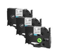 ETkzql 3 à 10 pièces-Rubans adhésifs acryliques compatibles avec Le Ruban d'étiquettes TZ TZe S231 S631 S241 12mm Compatible avec Le Fabricant PT 1010B PT E300(3PK Black on White)