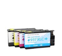 ETkzql Cartouche d'encre 936 937 938 Compatible avec Officejet Pro 9110e 9120B 9130b 9720e 9730e 9110b 9120b 9130b 9720 9730 9110(937e-4Color-1set)