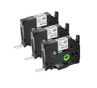 ETkzql Étiquettes de Tubes thermorétractables, Paquet de 3 à 20, compatibles avec HSE HS 231 HS 631, Ruban Noir sur Blanc de 11.7 Mm Compatible avec imprimante PT 1010(3PK Black on White)