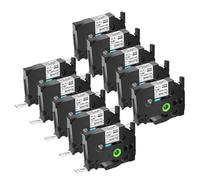 ETkzql Étiquettes de Tubes thermorétractables, Paquet de 3 à 20, compatibles avec HSE HS 231 HS 631, Ruban Noir sur Blanc de 11.7 Mm Compatible avec imprimante PT 1010(10PK Black on White)