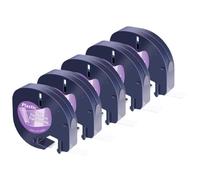 ETkzql Paquet de 5 étiquettes compatibles Compatible avec recharges, Noir sur Transparent, Rubans en Plastique de 12mm, 16952, compatibles avec 100H LT-100T Plus(5PK)