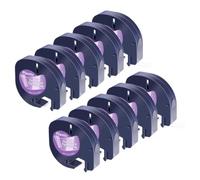 ETkzql Paquet de 5 étiquettes compatibles Compatible avec recharges, Noir sur Transparent, Rubans en Plastique de 12mm, 16952, compatibles avec 100H LT-100T Plus(10PK)