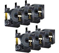 ETkzql Paquet de 6 Rubans de 12mm compatibles avec Les Rubans d'étiquettes Noirs Compatible avec Les modèles d'étiqueteuse D1 A45024 LabelManager 210D 280 360D 420P 450D