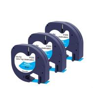 ETkzql Ruban d'étiquettes 3PK 12mm Compatible avec LT 91201 91200 12267 91202 91203 91204 91205, Compatible avec Les Fournitures d'imprimante(Black on Blue)