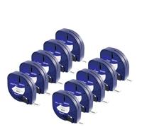 ETkzql Ruban d'imprimante Noir sur Blanc, 3, 5 ou 10 Paquets, Compatible avec Les Bandes LT 91201, Remplacement Compatible avec étiqueteuse LT100H(10PK Black on White)