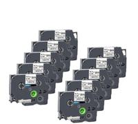 ETkzql Ruban HSe Compatible avec imprimante à Tube thermorétractable, 8PK 10PK 15PK HSe231 HSe211 HSe221, Compatible avec l'imprimante E500 E550W(10PK Black on White)