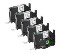 ETkzql Tubes thermorétractables 3 10 pièces 117 compatibles avec Ruban adhésif HS HSe 231 631 Compatible avec imprimante d'étiquettes PT 1010(5PK Black on White)