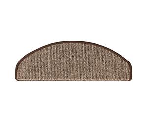 etm Alto Lot de 1 Tapis d'escalier Originaux, 20 Couleurs et 20 modèles au Choix (Semi-Circulaire, 65 x 23,5 cm, Marron)