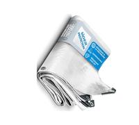 etm - Bâche imperméable avec oeillet - Bâche de Protection Usage extérieur intérieur - Bâche étanche, résistante aux UV pour Bateaux Chantiers travaux - Epaisse densité 140 g/m², Blanc 10x12 m